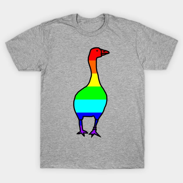 Rainbow Goose T-Shirt by ellenhenryart